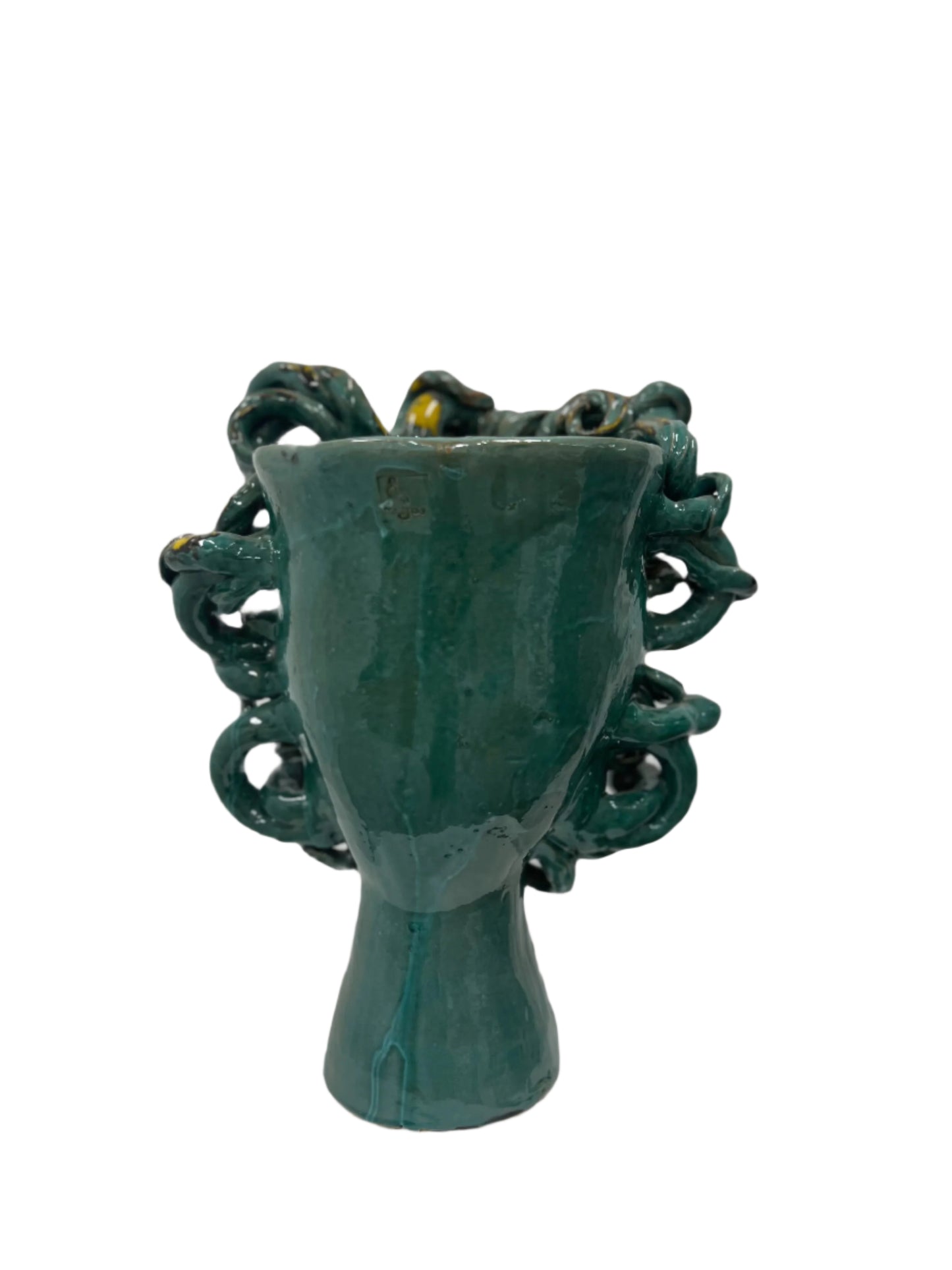 Medusa's Gaze: Handcrafted Ceramic Sculpture