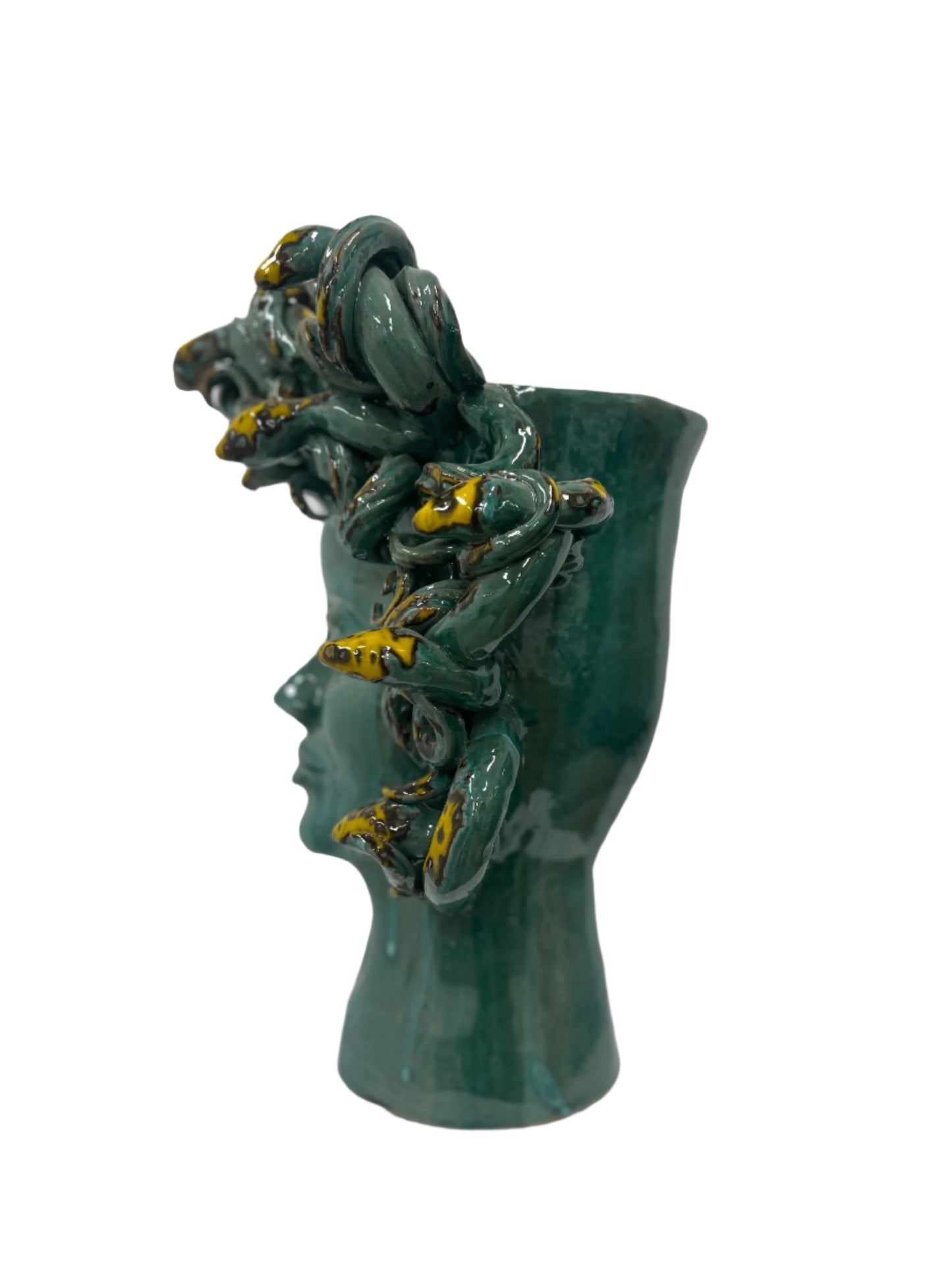 Medusa's Gaze: Handcrafted Ceramic Sculpture