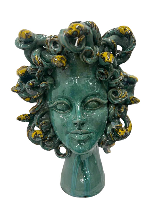 Medusa's Gaze: Handcrafted Ceramic Sculpture