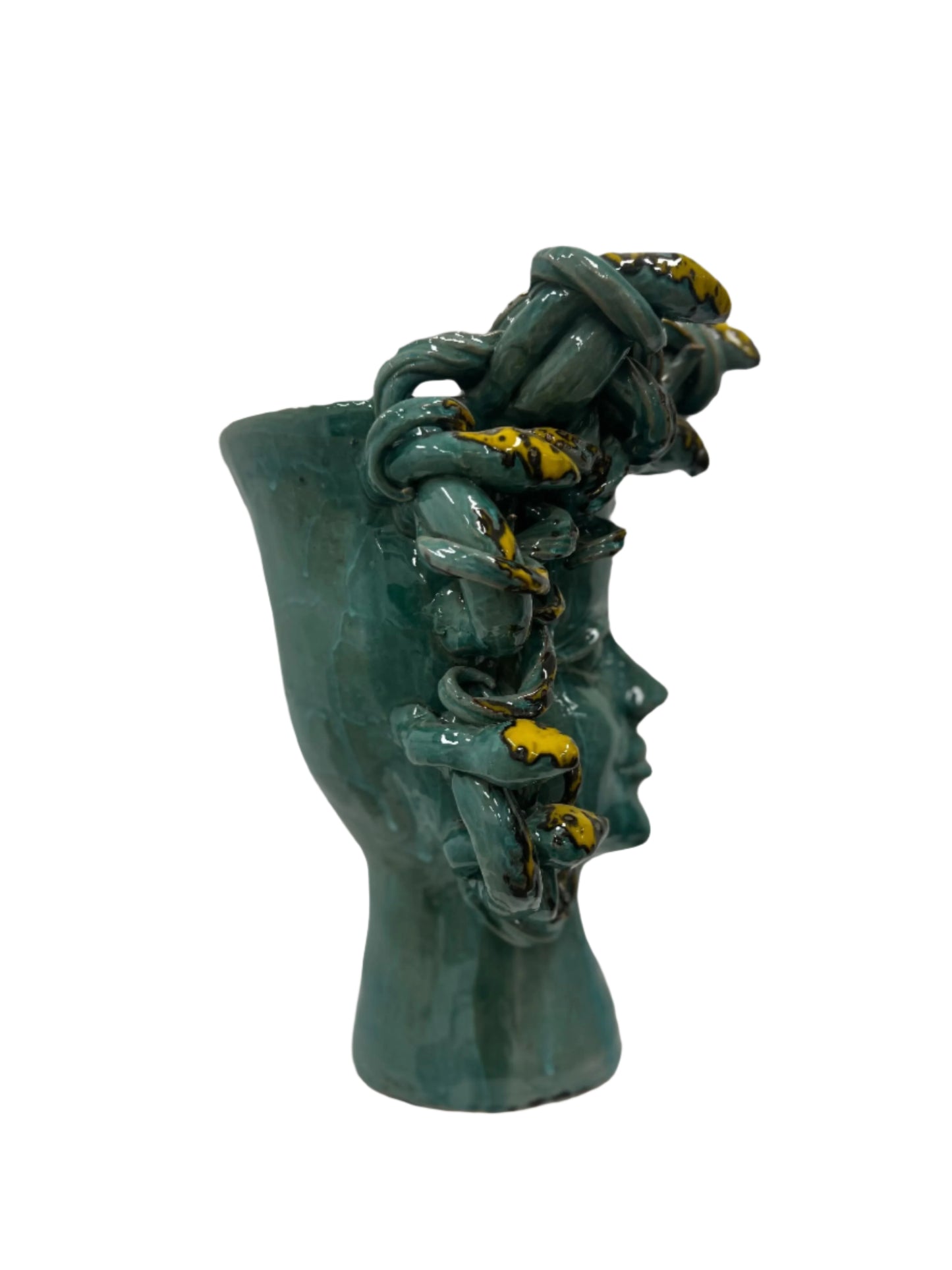 Medusa's Gaze: Handcrafted Ceramic Sculpture